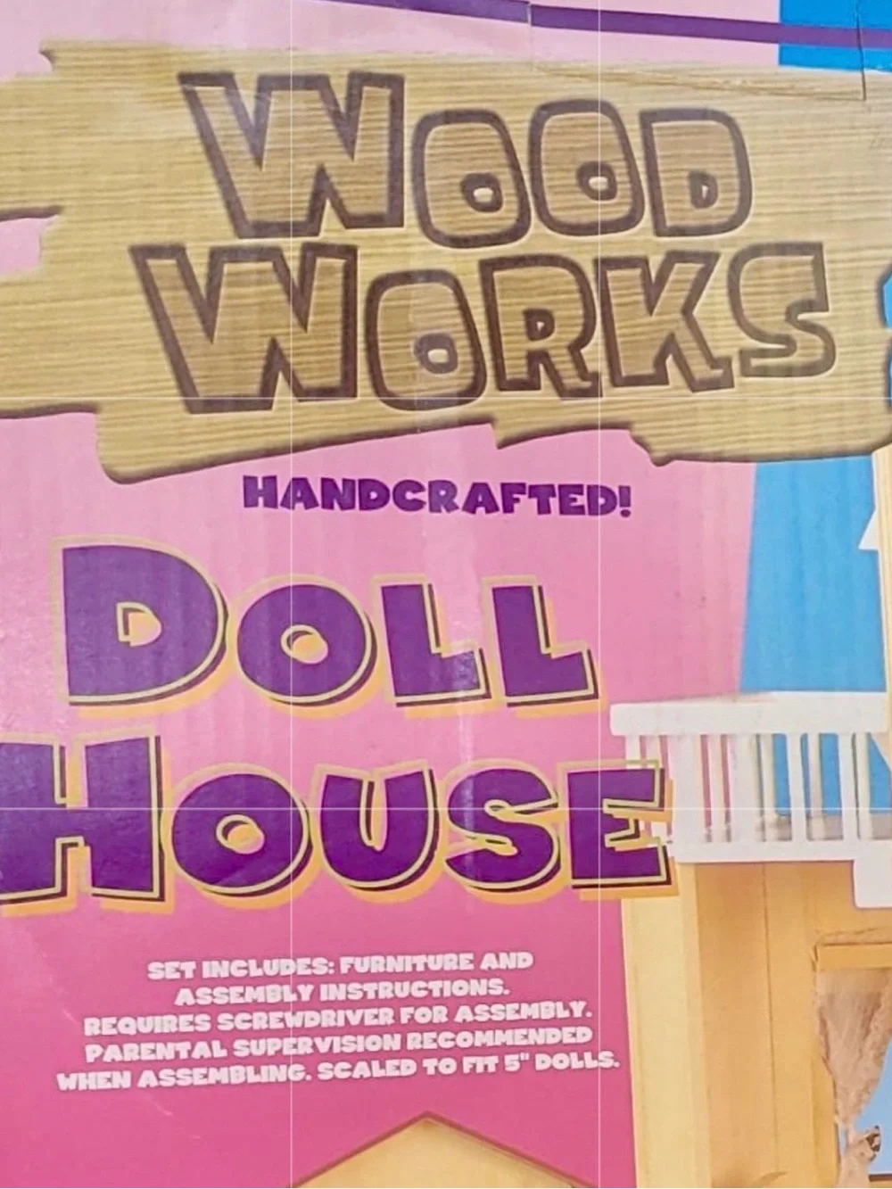 Vtg Toy Concepts Wood Works Handcrafted Wooden Dollhouse Kit Boxed 5